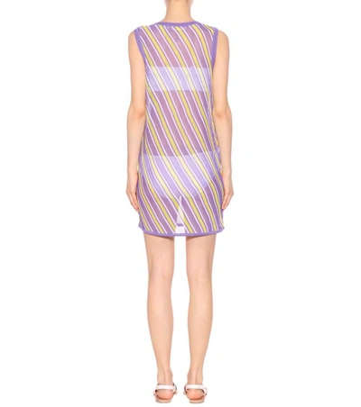 Shop Diane Von Furstenberg Sleeveless Knitted Dress In Purple