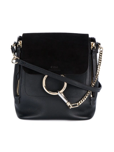 Shop Chloé Faye Small Backpack In Black