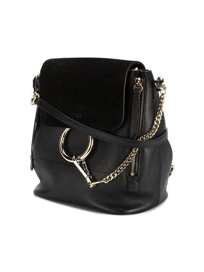 Shop Chloé Faye Small Backpack In Black