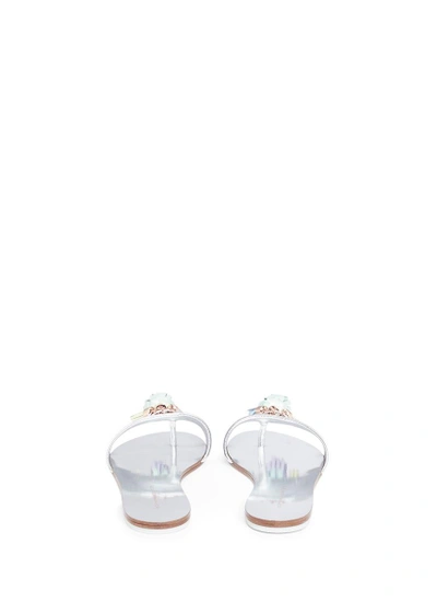 Shop Sophia Webster 'jada' Tassel Mirror Leather Slide Sandals