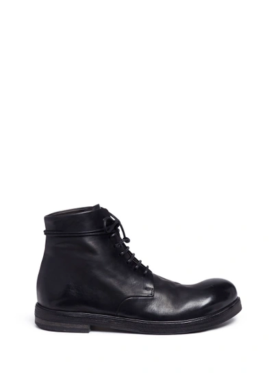 Shop Marsèll 'zucca Zeppa' Lace-up Leather Ankle Boots