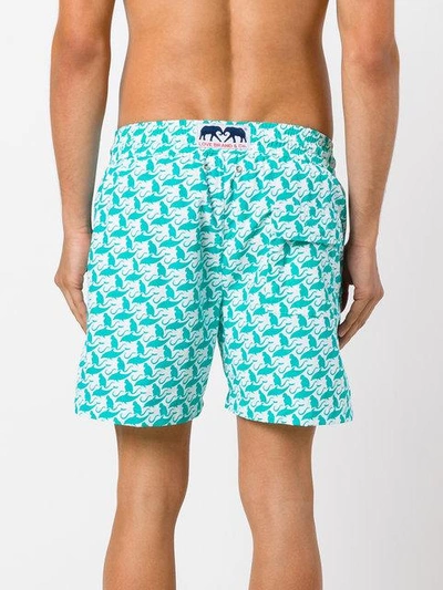 Shop Love Brand The Monkey And The Dolphin Swim Shorts In Blue