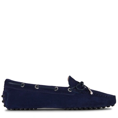Tod's Gommino Driving Shoes In Suede In Blue