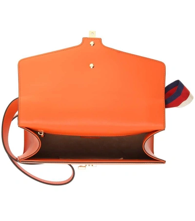 Shop Gucci Sylvie Leather Shoulder Bag In Orange