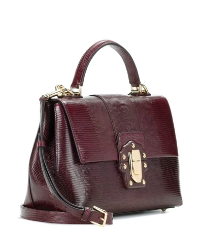 Shop Dolce & Gabbana Lucia Medium Leather Shoulder Bag In Purple
