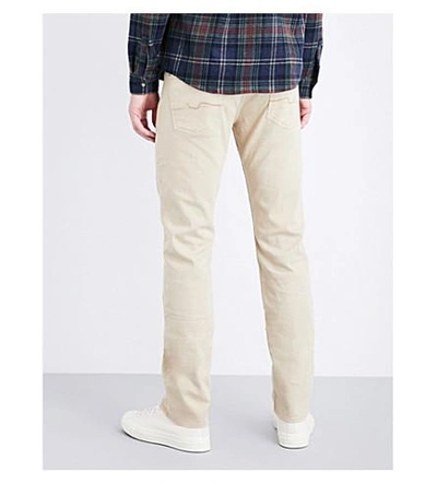 Shop 7 For All Mankind Slimmy Slim-fit Tapered Jeans In Beige