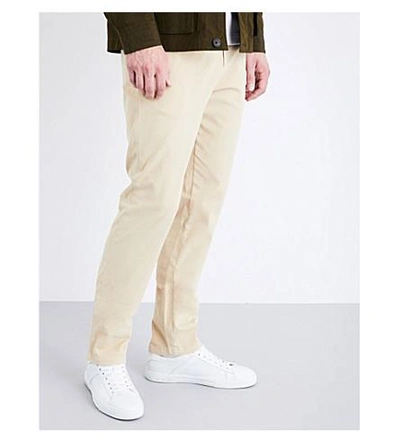 Shop 7 For All Mankind Slimmy Slim-fit Tapered Chinos In Beige