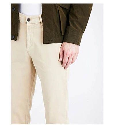 Shop 7 For All Mankind Slimmy Slim-fit Tapered Chinos In Beige