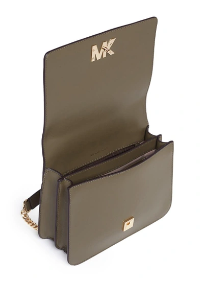 Michael Kors 'mott' Large Curb Chain Leather Shoulder Bag