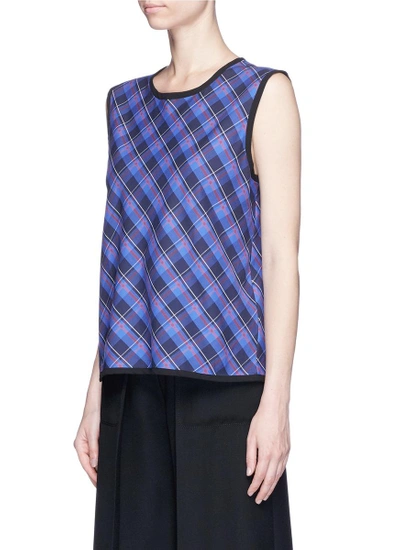 Shop Public School 'dalya' Sleeveless Plaid Cotton Top