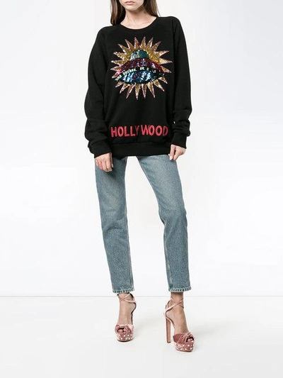 Shop Gucci Hollywood Sequin Embellished Sweatshirt