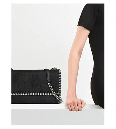 Shop Stella Mccartney Falabella Large Shoulder Bag In Black
