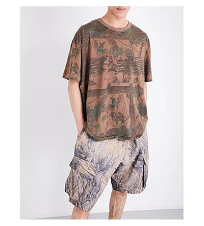 Shop Yeezy Season 4 Forest-print Cotton-jersey T-shirt In Cpn45