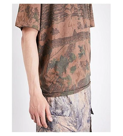 Shop Yeezy Season 4 Forest-print Cotton-jersey T-shirt In Cpn45