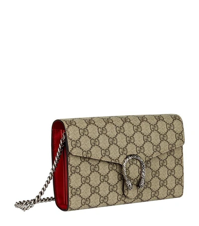 Gucci Beige And Red GG Dionysus Chain Wallet Bag