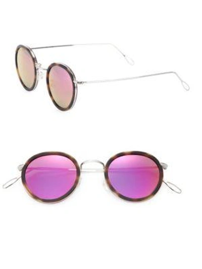Lanvin Matti 46mm Oval Sunglasses In Havana Pink