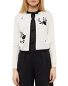 TED BAKER Rose Embroidered Cardigan,2431338WHITE