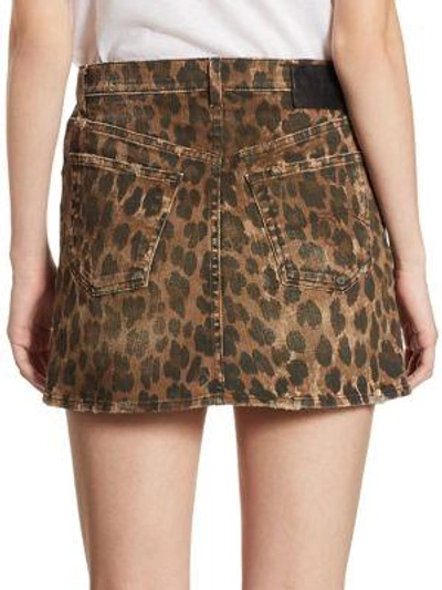 Shop R13 Leopard Print Mini Skirt