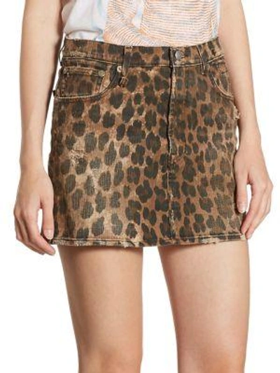 Shop R13 Leopard Print Mini Skirt