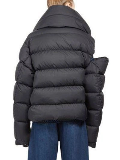 Shop Marques' Almeida Asymmetric Puffer Jacket In Black