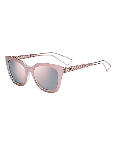 Dior Ama Caged Mirrored Sunglasses In Pink