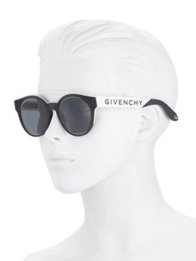 Shop Givenchy 50mm Round Sunglasses In Black