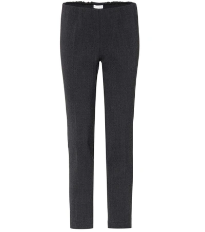 Brunello Cucinelli Cropped Wool Trousers In Grey