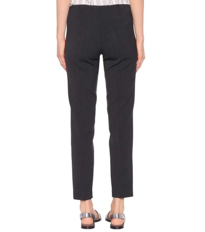 Shop Brunello Cucinelli Cropped Wool Trousers In Grey