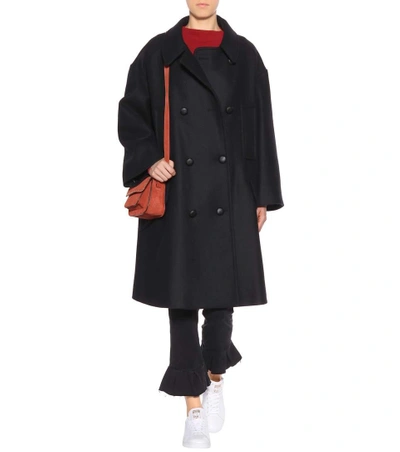 Shop Isabel Marant Étoile Flicka Wool-blend Coat In Blue