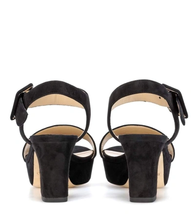 Shop Jimmy Choo Harriet 65 Suede Sandals In Black