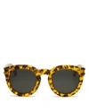 SAINT LAURENT SL 102 Round Sunglasses, 47mm,1816558HONEYHAVANACAT/GREENSOLIDLENS