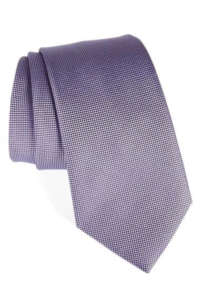 Shop Ermenegildo Zegna Geometric Silk Tie In Lilac