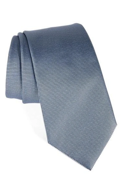 Shop Ermenegildo Zegna Geometric Silk Tie In Light Blue