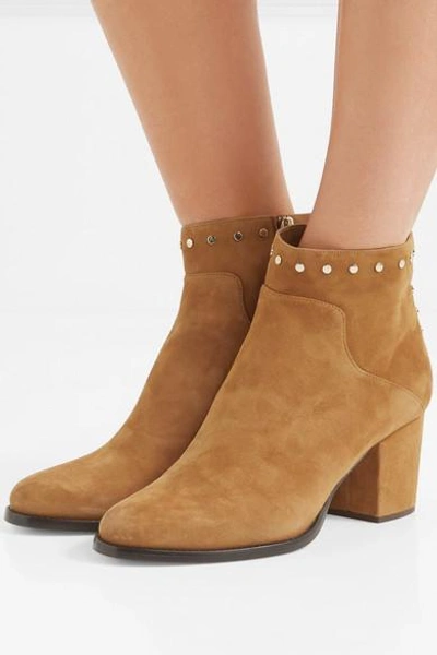 Shop Jimmy Choo Melvin 65 Studded Suede Ankle Boots