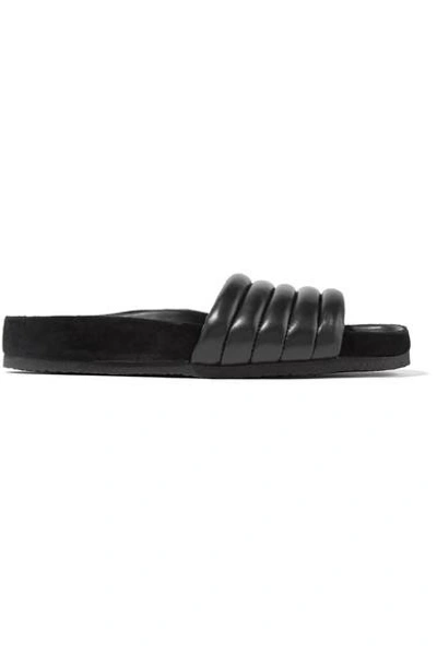Shop Isabel Marant Hellea Quilted Leather Slides