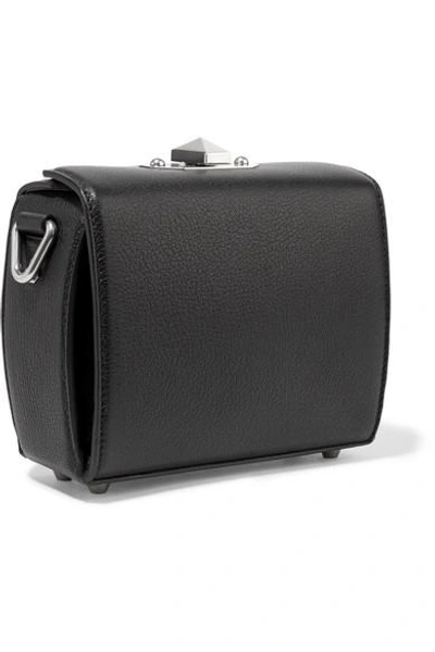 Shop Alexander Mcqueen Box Bag 16 Textured-leather Shoulder Bag In Black