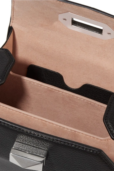 Shop Alexander Mcqueen Box Bag 16 Textured-leather Shoulder Bag In Black