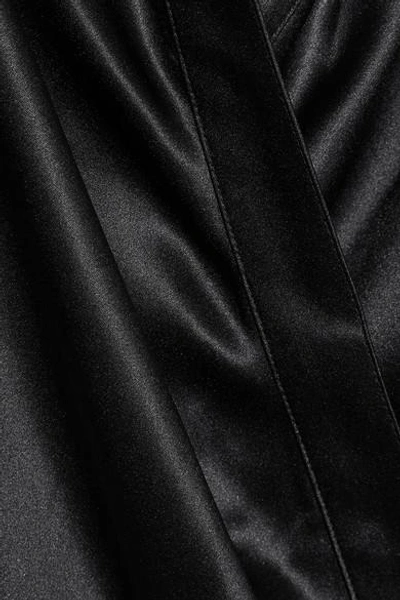 Shop Alexander Wang T Wrap-effect Silk-charmeuse Bodysuit