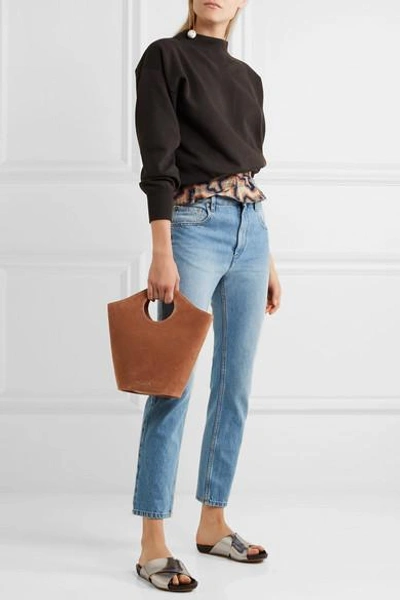 Shop Isabel Marant Étoile Cliff High-rise Straight-leg Jeans In Light Denim