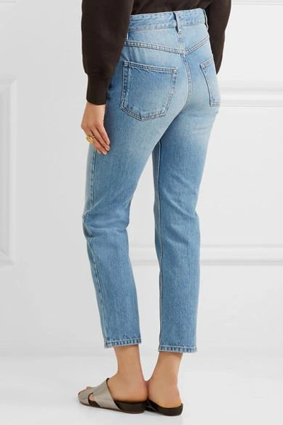 Shop Isabel Marant Étoile Cliff High-rise Straight-leg Jeans In Light Denim