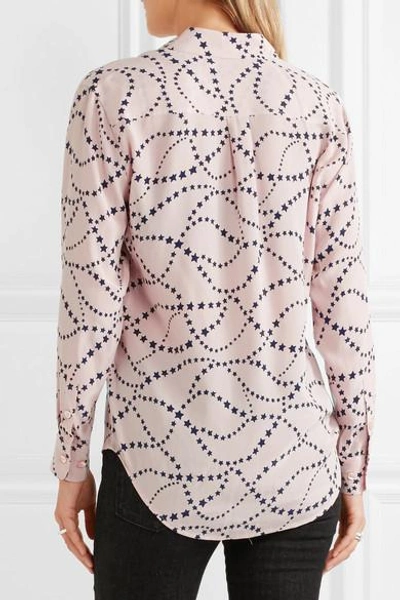 Shop Equipment Signature Printed Washed-silk Shirt In Blush