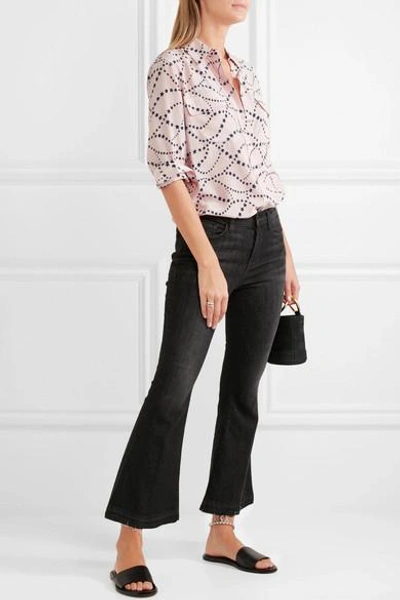 Shop Equipment Signature Printed Washed-silk Shirt In Blush