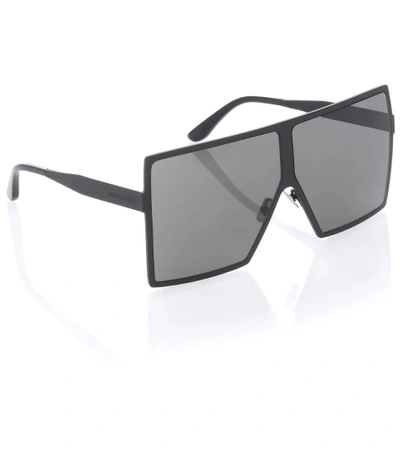 Shop Saint Laurent New Wave 182 Betty Oversized Sunglasses In Black