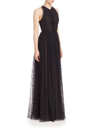 Shop Jason Wu Sleeveless Lace Gown In Black