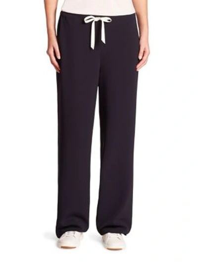 Theory Winszlee Admiral Wide-leg Pants In Deep Navy