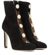 JIMMY CHOO LORETTA 100 SUEDE ANKLE BOOTS,P00261655
