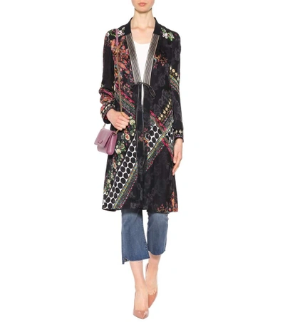 Shop Etro Printed Jacquard Silk-blend Jacket In Multicoloured