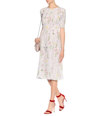 Shop Altuzarra Sylvia Silk-crêpe Dress In Lilac Multi