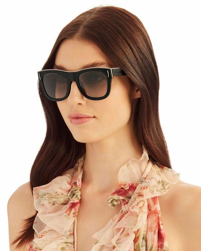 Shop Givenchy Black Wayfarer Sunglasses