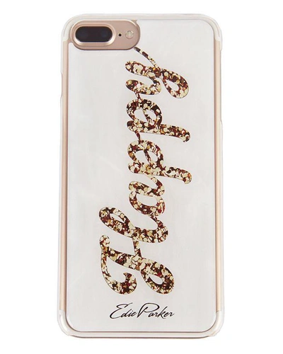 Shop Edie Parker Gold "happy" Iphone 6 Or 7 Plus Case